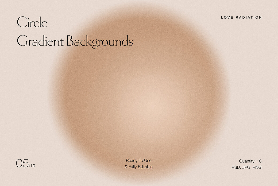 Circle Abstract Nude Grainy Gradient Backgrounds 6