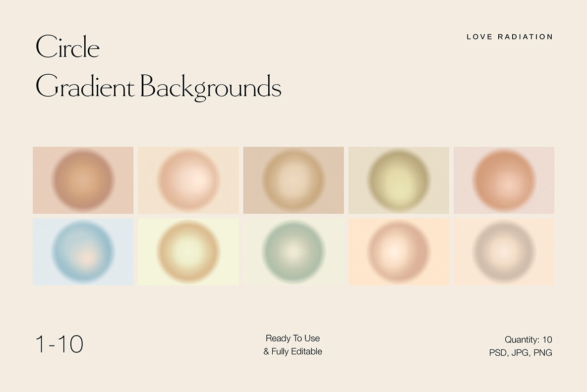 Circle Abstract Nude Grainy Gradient Backgrounds 14