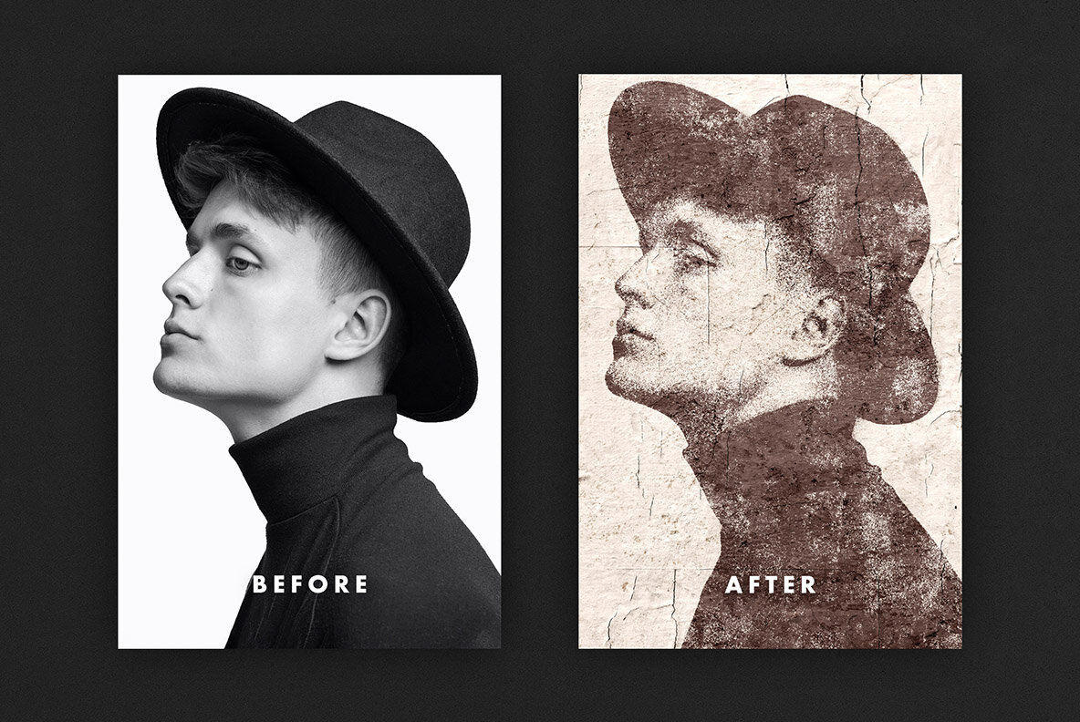 Grunge Wall Photo Effect 4