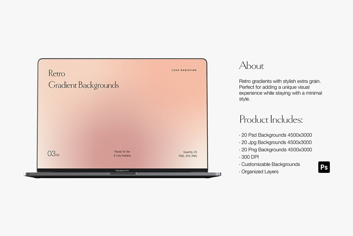Retro Vintage Nude Grainy Gradient Backgrounds 3