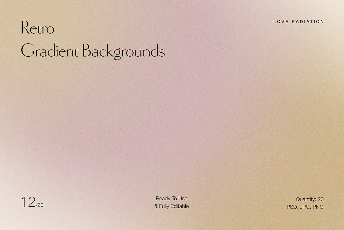 Retro Vintage Nude Grainy Gradient Backgrounds 8