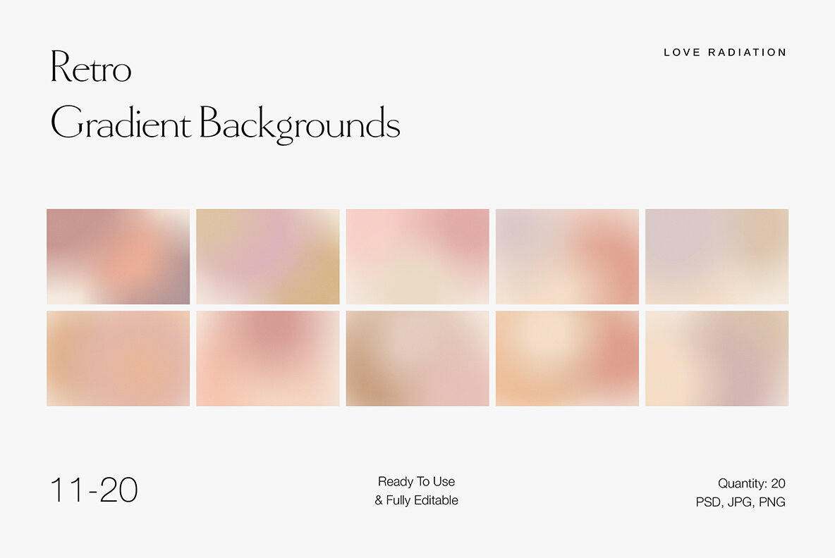 Retro Vintage Nude Grainy Gradient Backgrounds 15