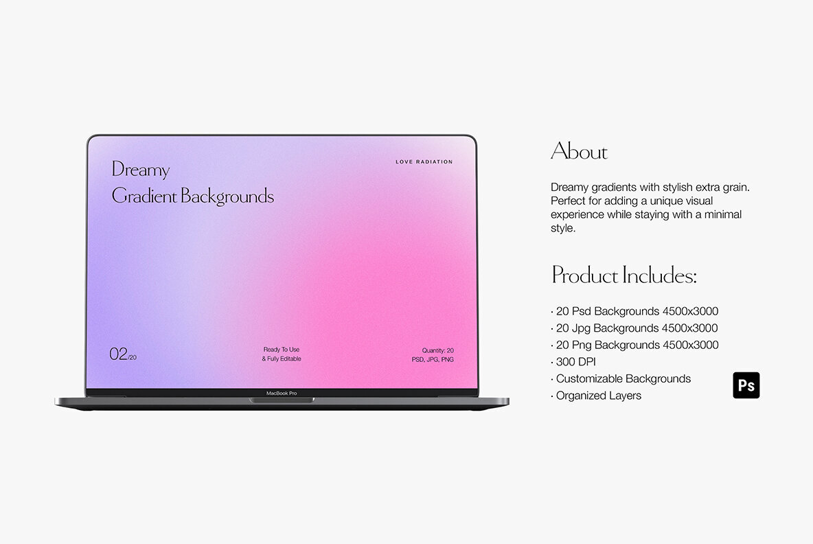 Dreamy Abstract Purple Grainy Gradient Backgrounds 3