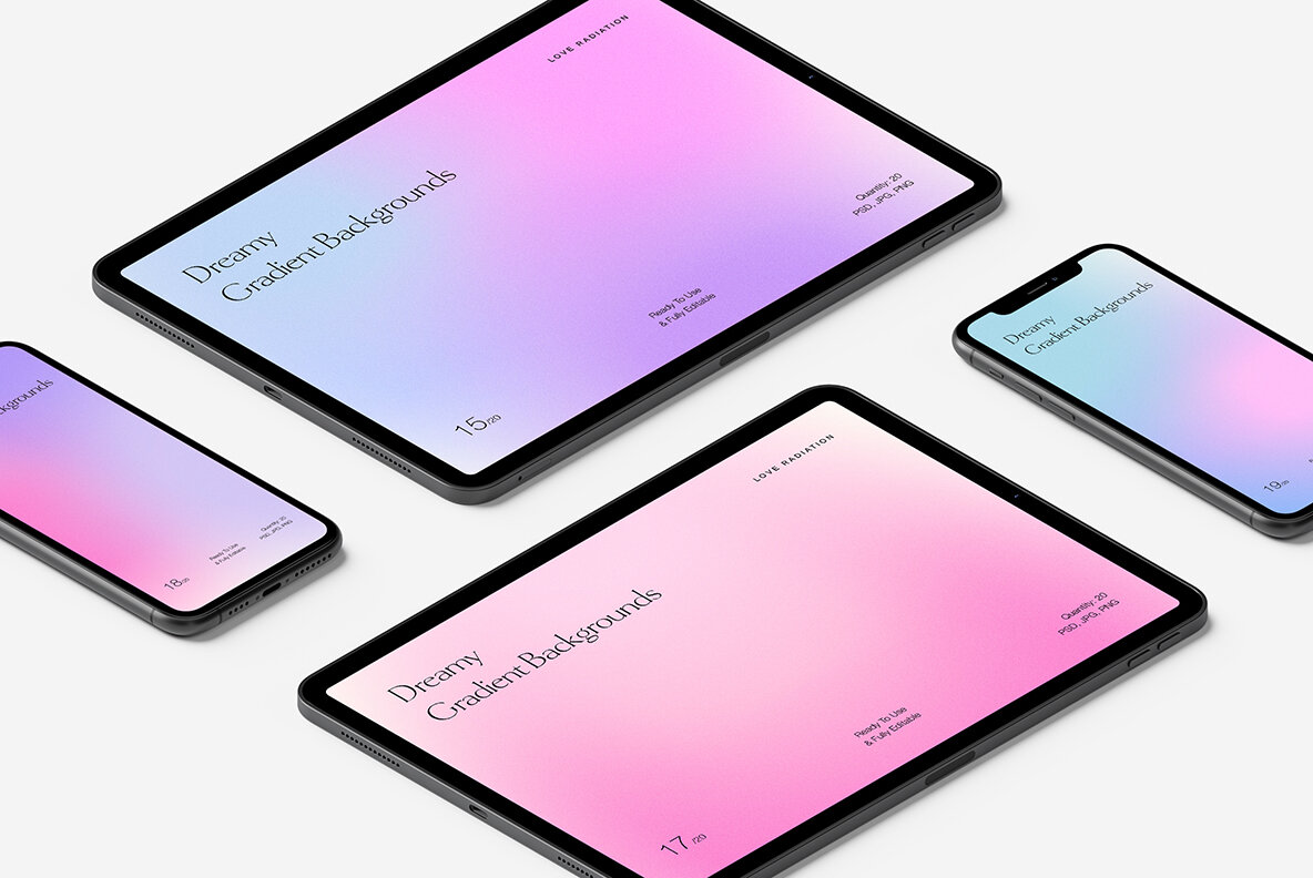 Dreamy Abstract Purple Grainy Gradient Backgrounds 9