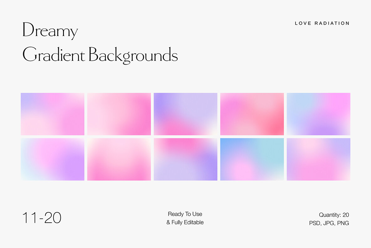 Dreamy Abstract Purple Grainy Gradient Backgrounds 15