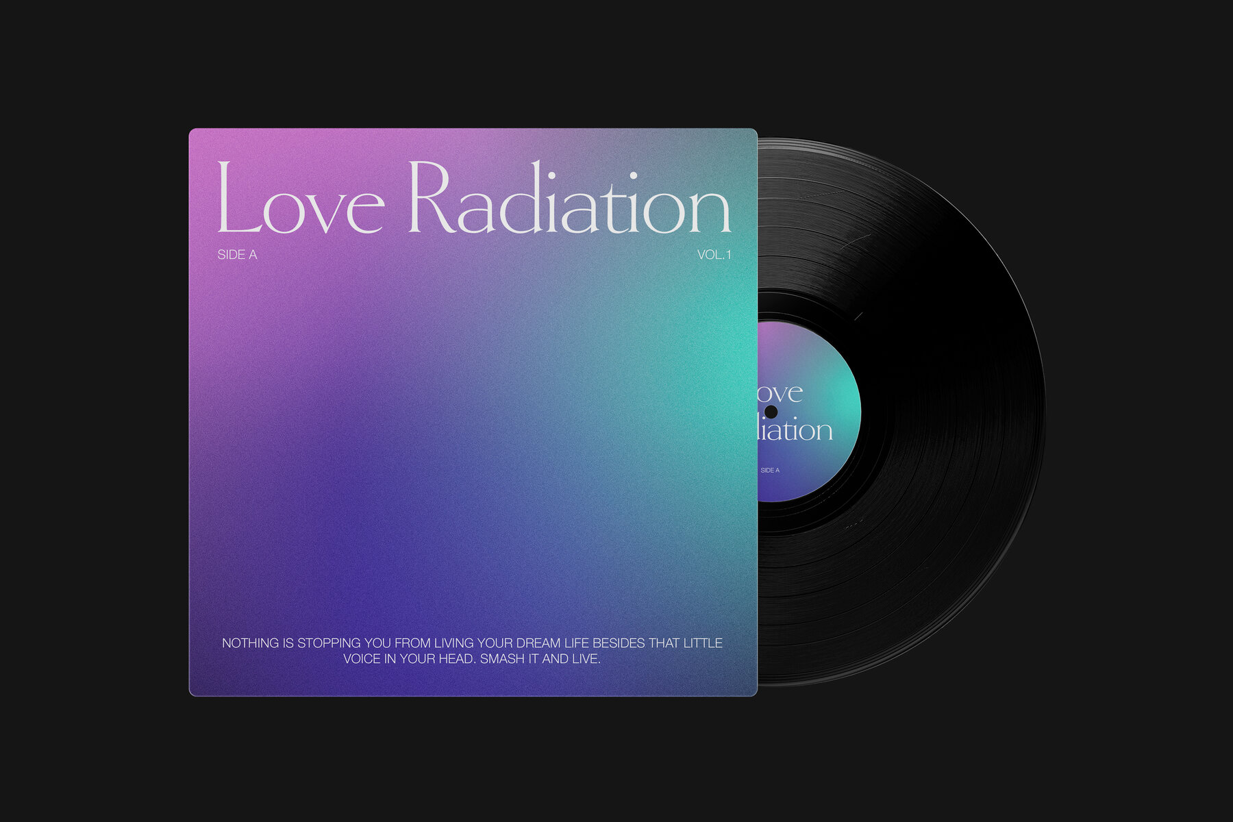 Abstract Dark Neon Grainy Gradient Backgrounds 9