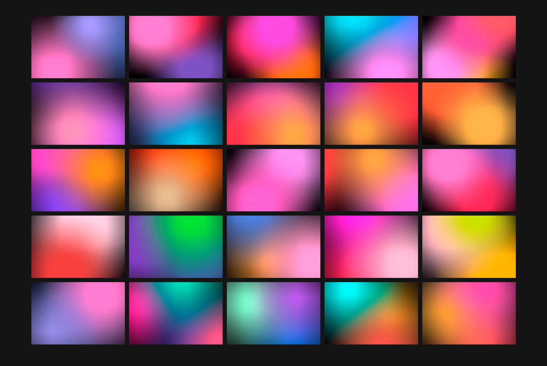 Abstract Dark Neon Grainy Gradient Backgrounds 12