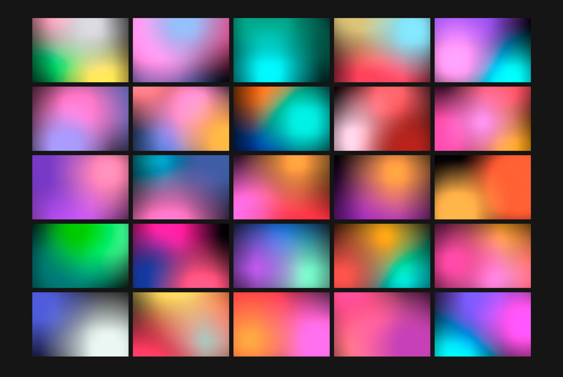 Abstract Dark Neon Grainy Gradient Backgrounds 15