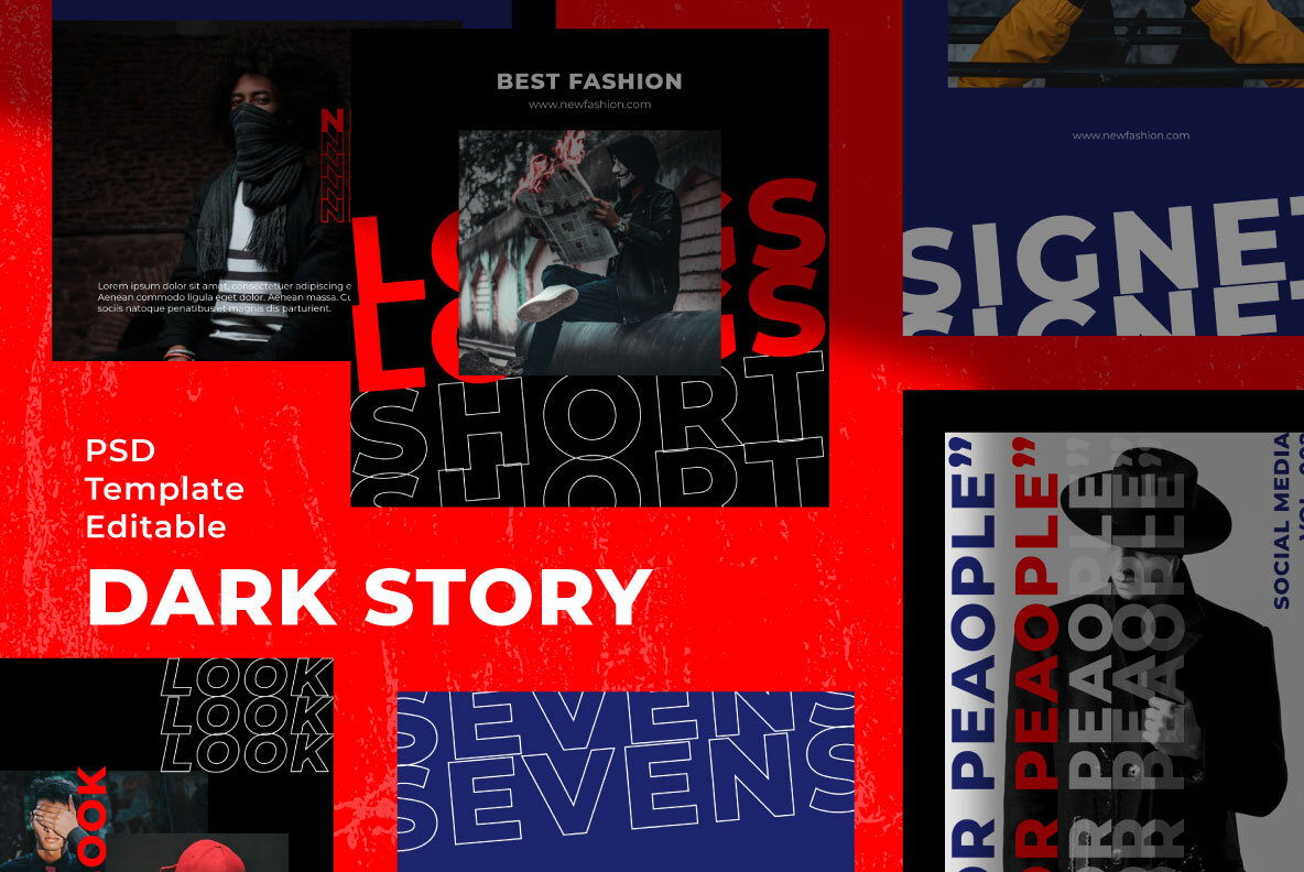 Dark Story Social Media Template 10