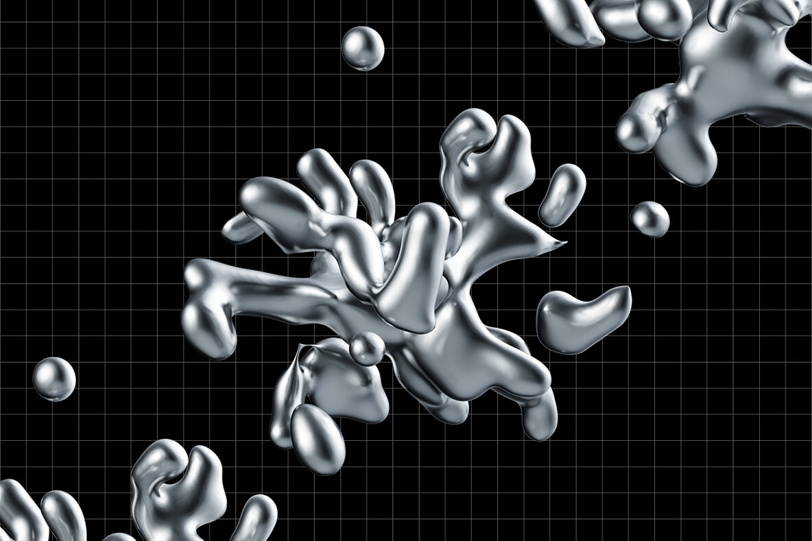 Chrome Liquid   3D Shapes 4