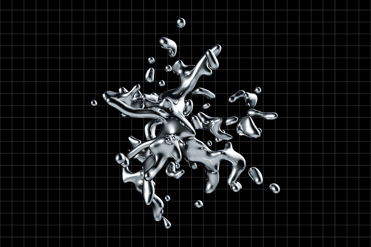 Chrome Liquid   3D Shapes 5