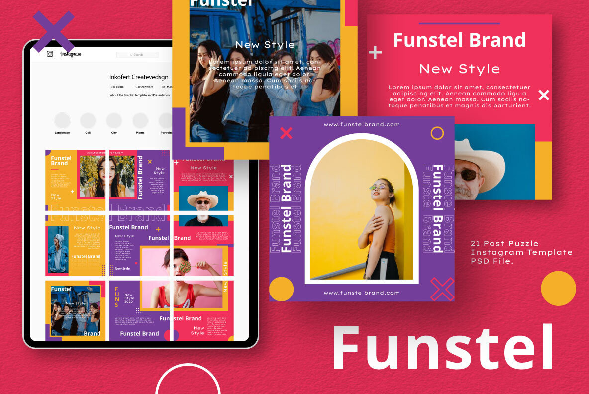Funstel Puzzle Instagram Feed Template 1