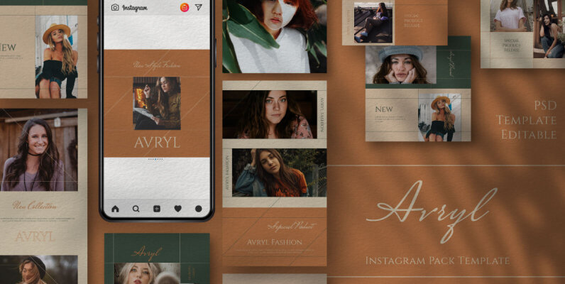 Avryl Story   Feed Instagram Template
