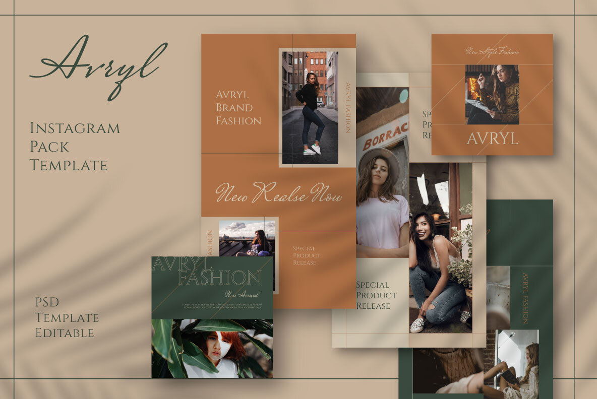 Avryl Story   Feed Instagram Template 12