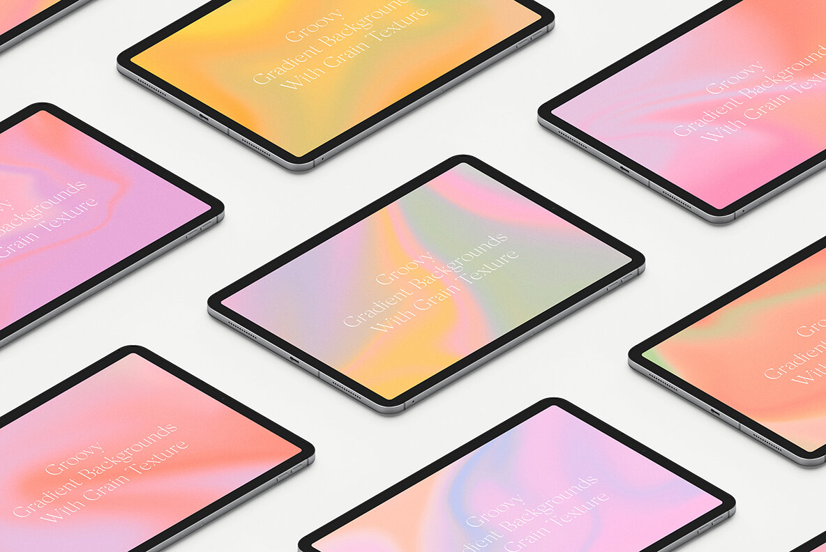 Groovy Liquid Grainy Gradient Textures Backgrounds 5