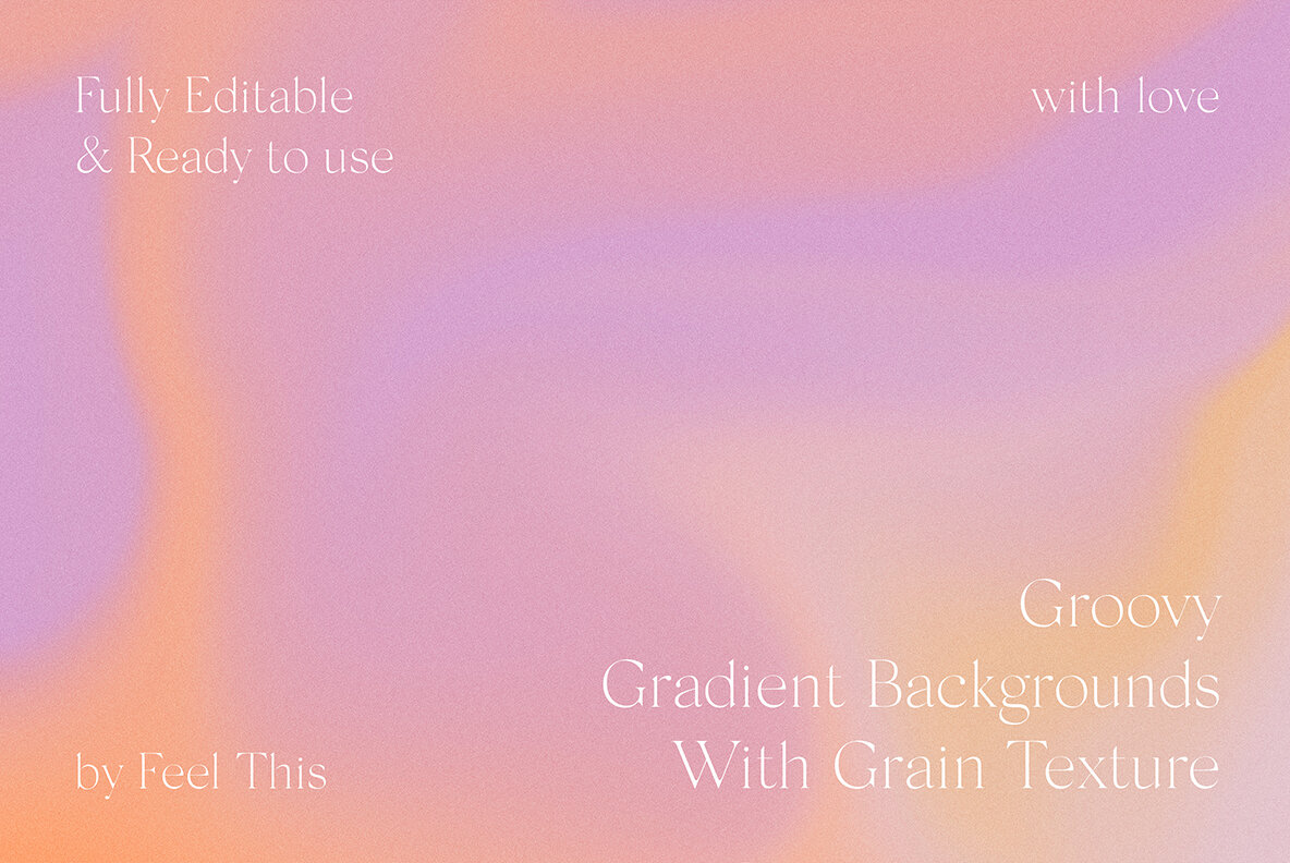 Groovy Liquid Grainy Gradient Textures Backgrounds 6