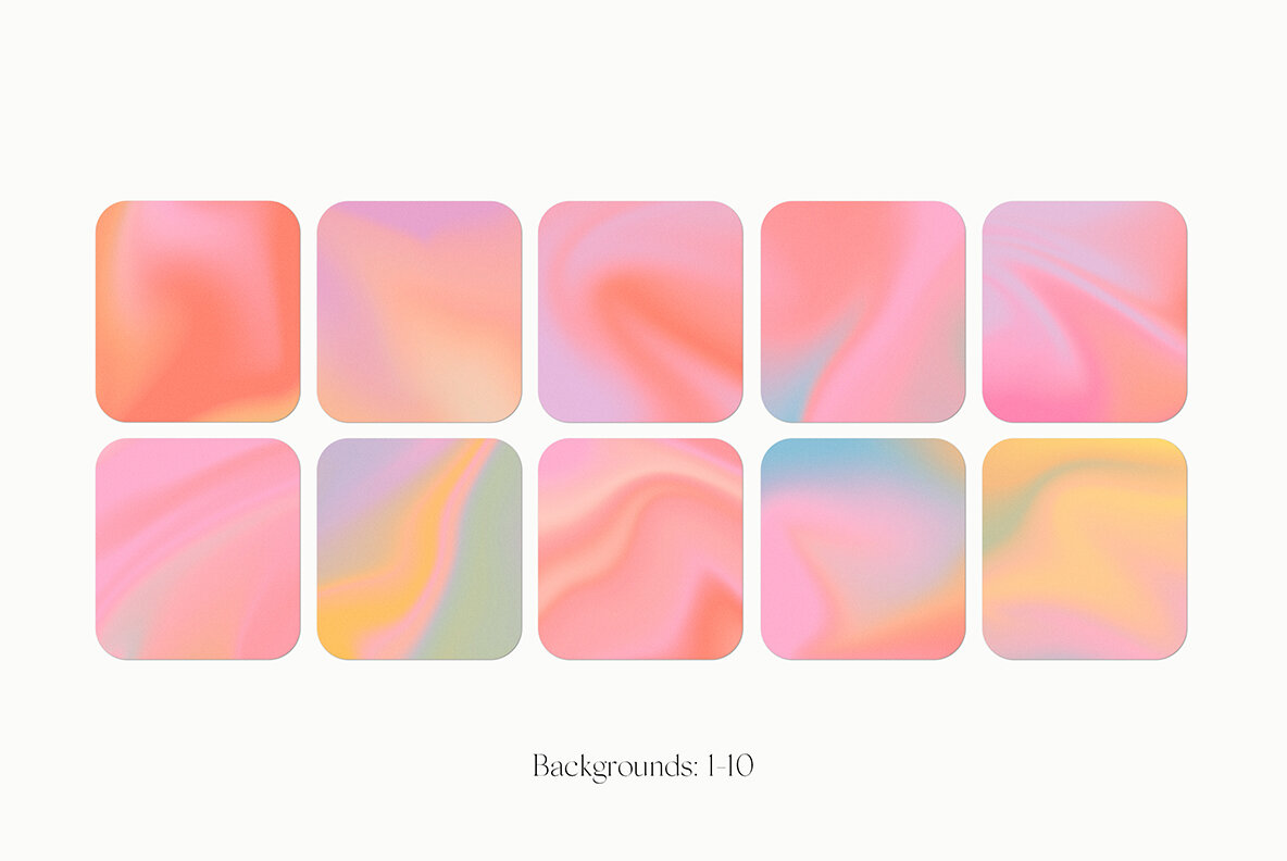 Groovy Liquid Grainy Gradient Textures Backgrounds 7