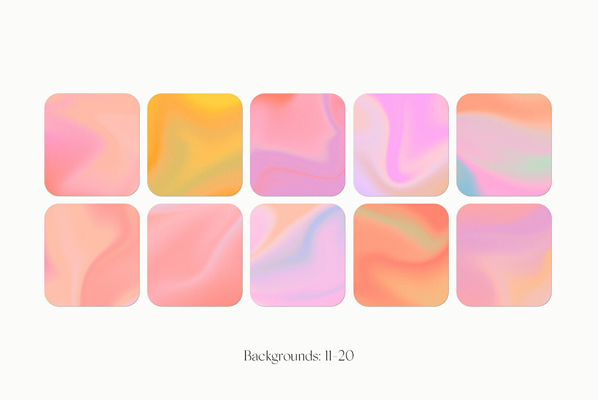 Groovy Liquid Grainy Gradient Textures Backgrounds 8