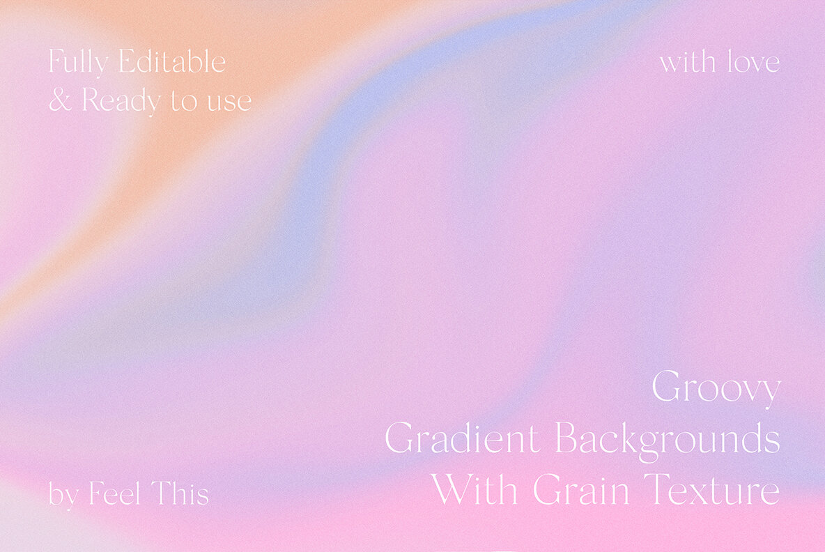 Groovy Liquid Grainy Gradient Textures Backgrounds 9