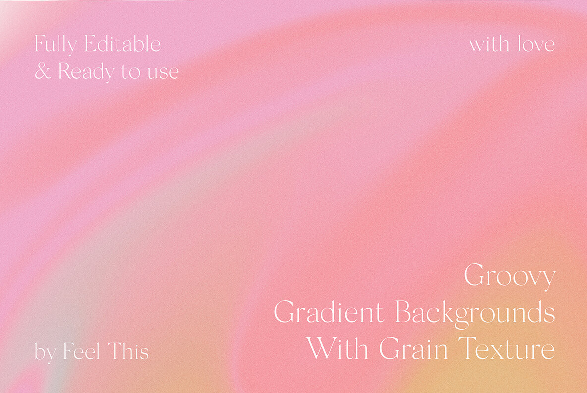 Groovy Liquid Grainy Gradient Textures Backgrounds 14
