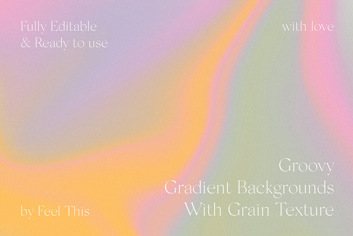 Groovy Liquid Grainy Gradient Textures Backgrounds 16