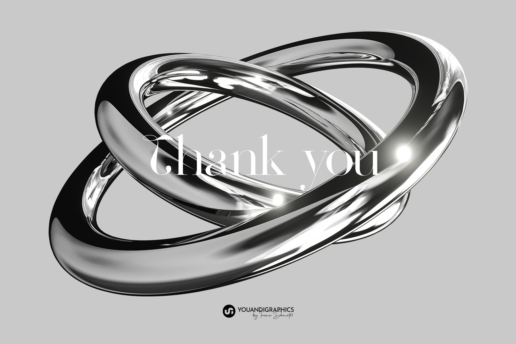 Chrome Abstract Y2K 3D Elements 9