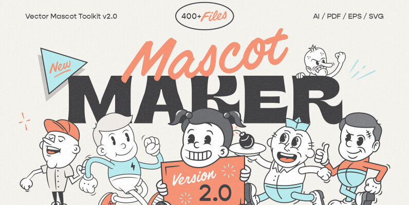 Mascot Maker v2 0   Vintage Vector Character Toolkit
