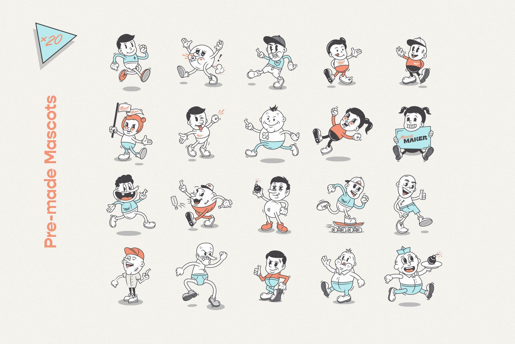 Mascot Maker v2 0   Vintage Vector Character Toolkit 6