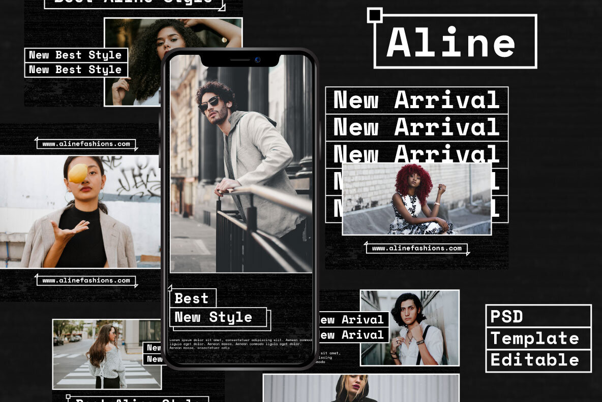 Aline Story   Feed Instagram Template 1