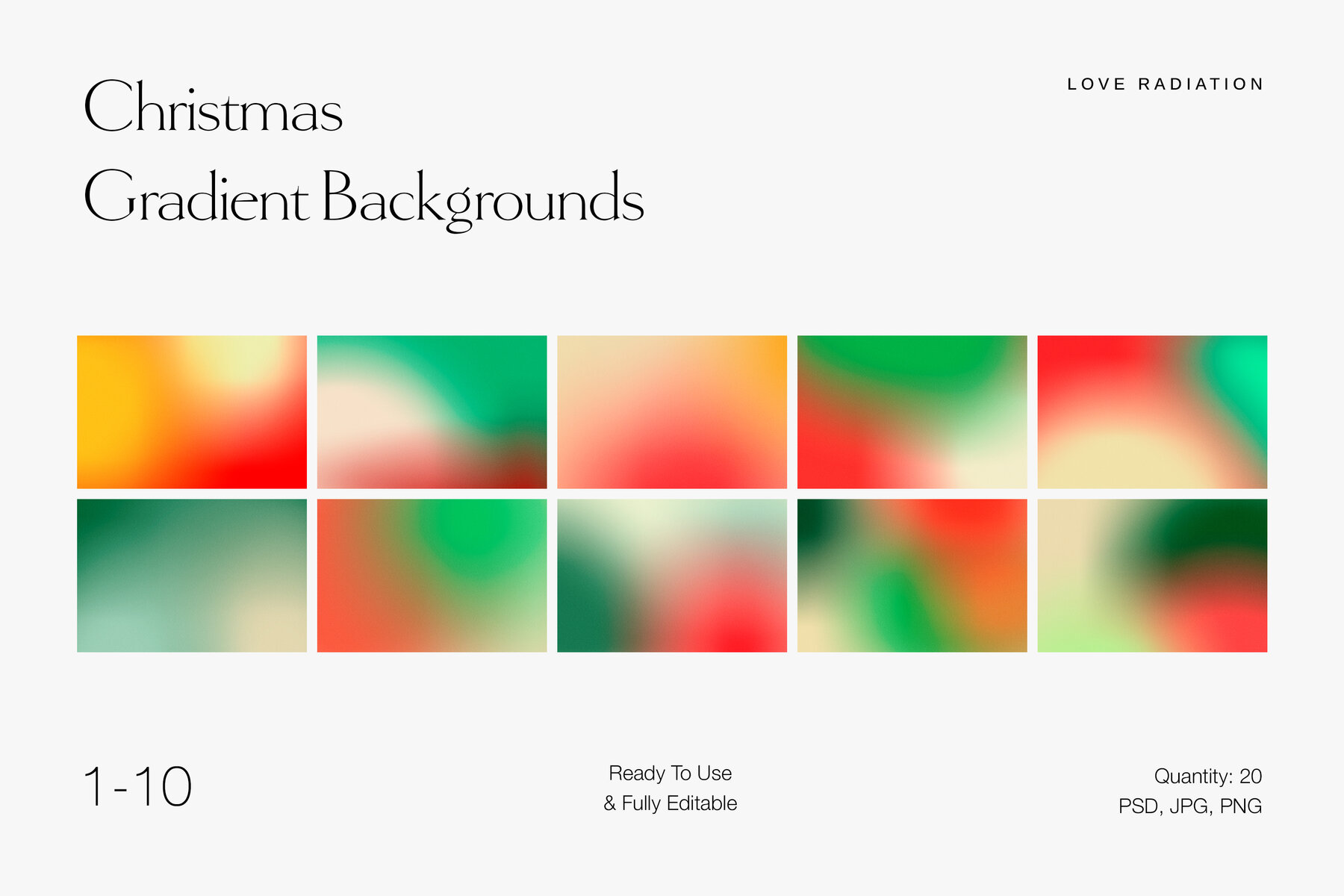 Christmas Abstract Festive Grainy Gradient Backgrounds PSD 6