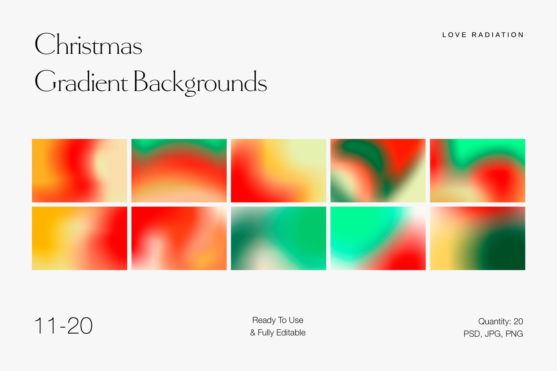 Christmas Abstract Festive Grainy Gradient Backgrounds PSD 7