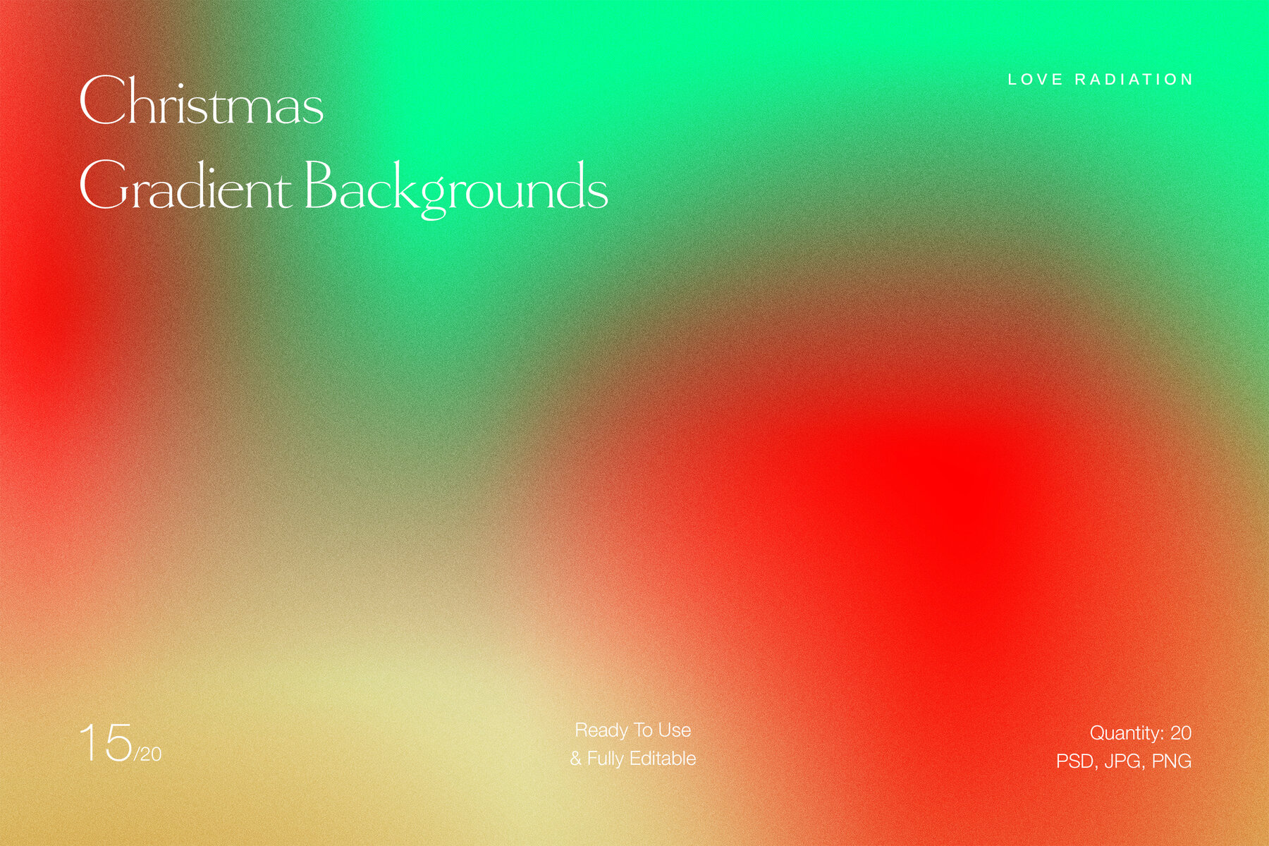 Christmas Abstract Festive Grainy Gradient Backgrounds PSD 16
