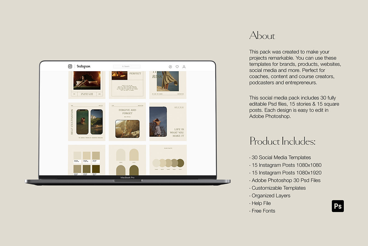 Instagram Creator Social Media Templates PSD 8