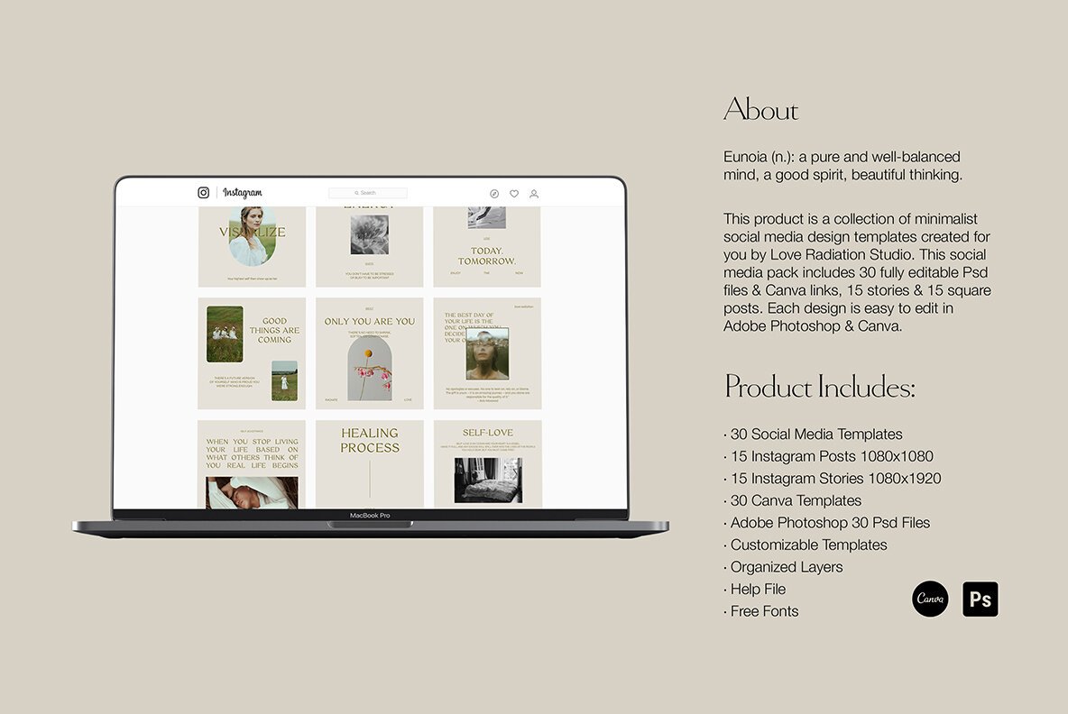 Eunoia   Inspirational Instagram Templates 8