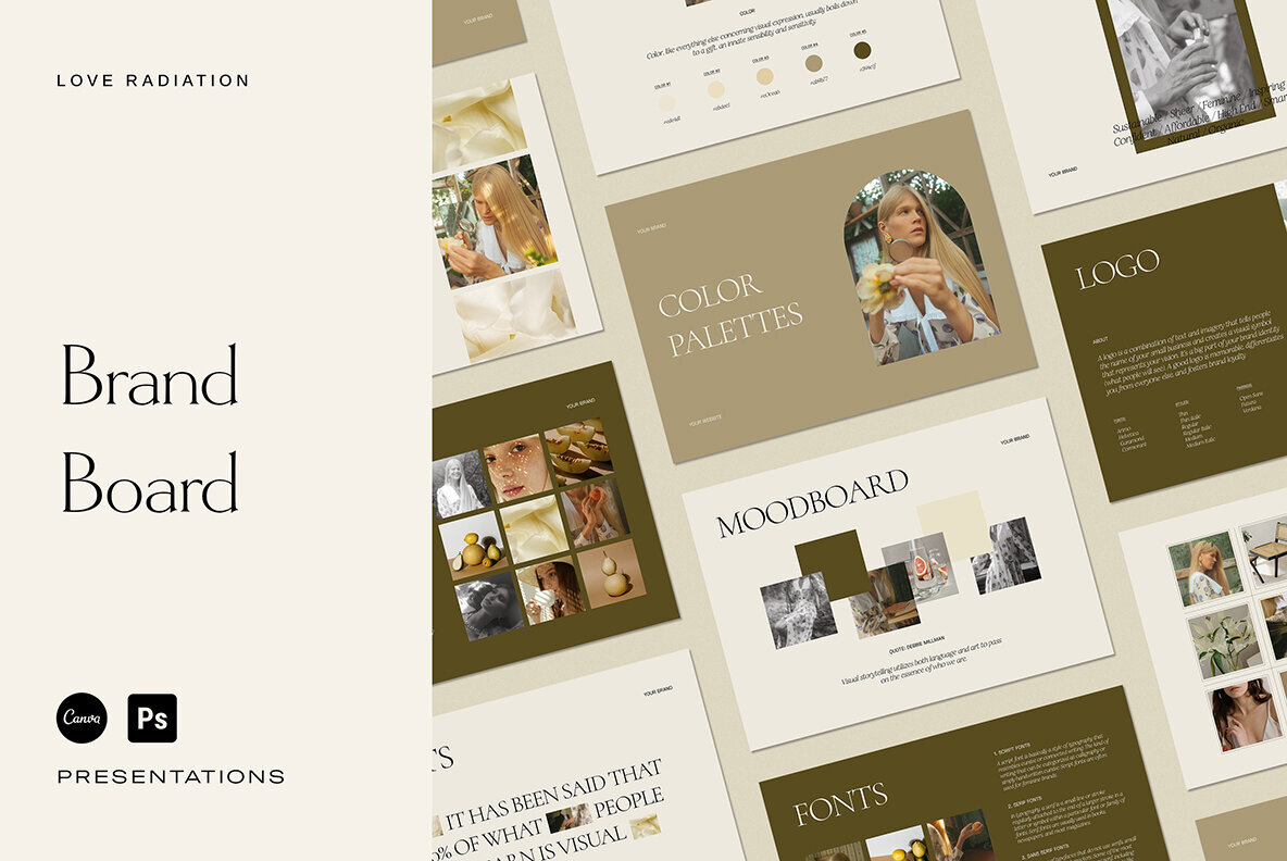 Brand Board Presentation Templates   CANVA PS 1