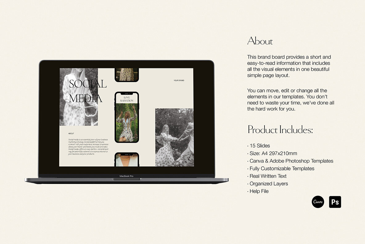 Brand Board Presentation Templates   CANVA PS 2