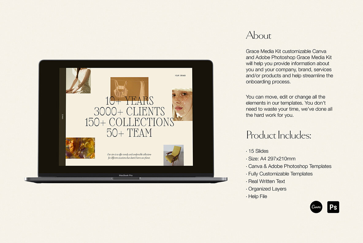 Media Kit Presentation Templates CANVA PS 2