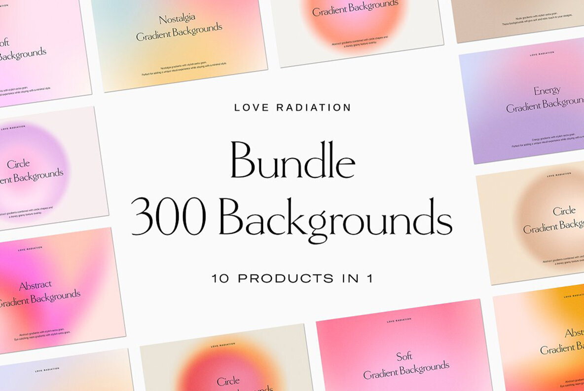 300 Grainy Gradient Backgrounds 1