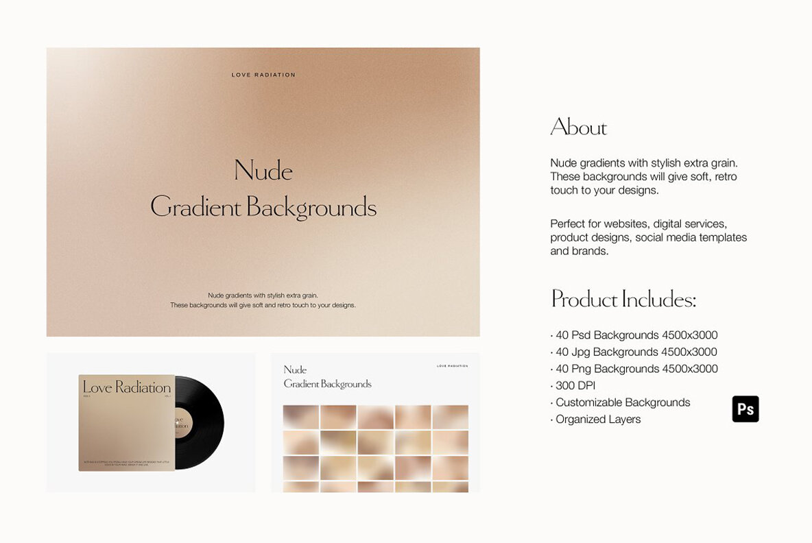 300 Grainy Gradient Backgrounds 17