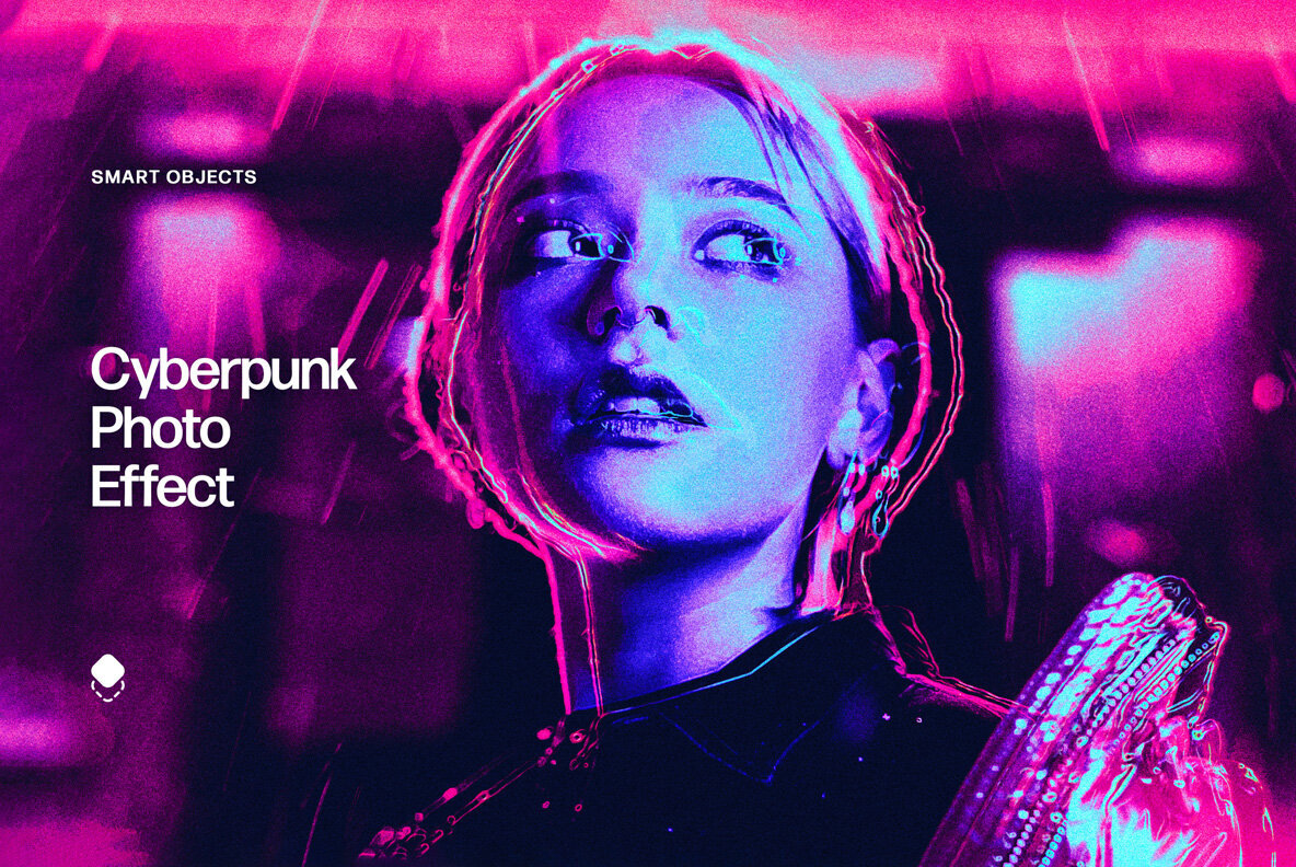 Cyberpunk Photo Effect 1