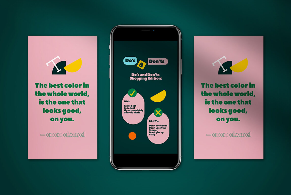 Peach Geometric Branding Coach Instagram Pack 6