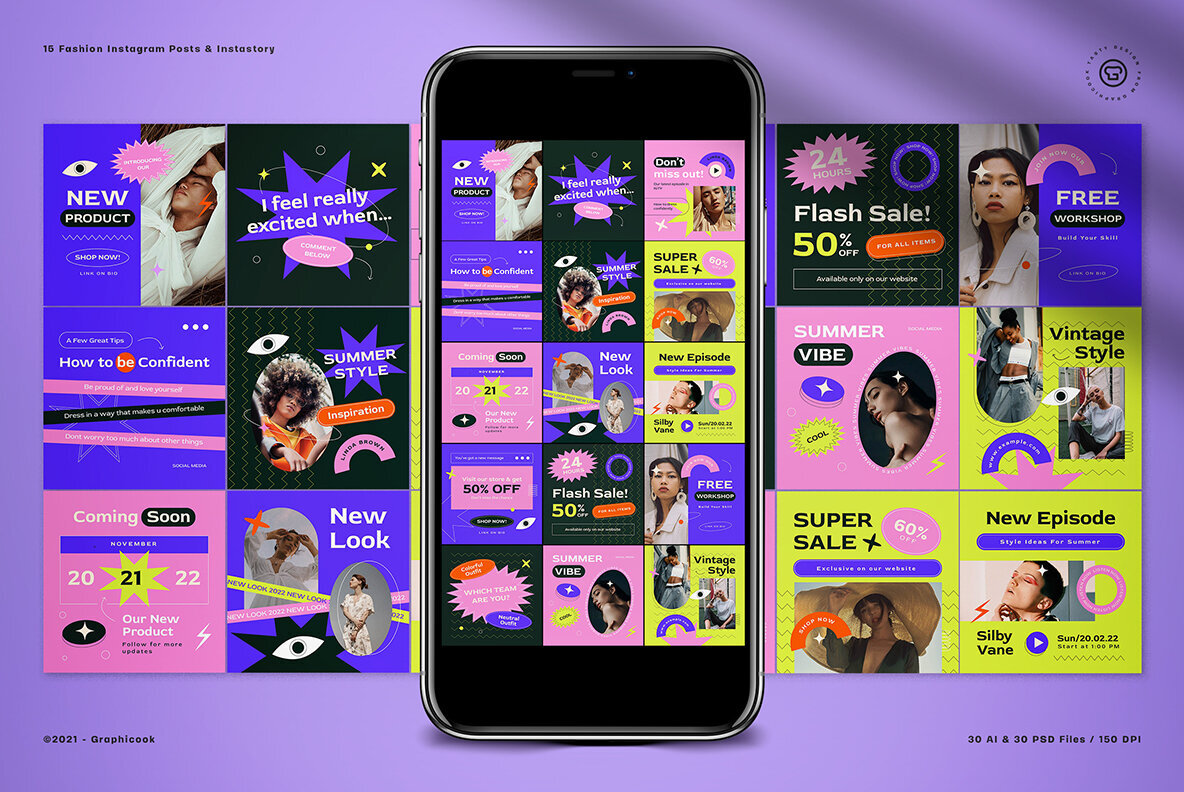 Purple Pop Culture Branding Coach Instagram Pack 2