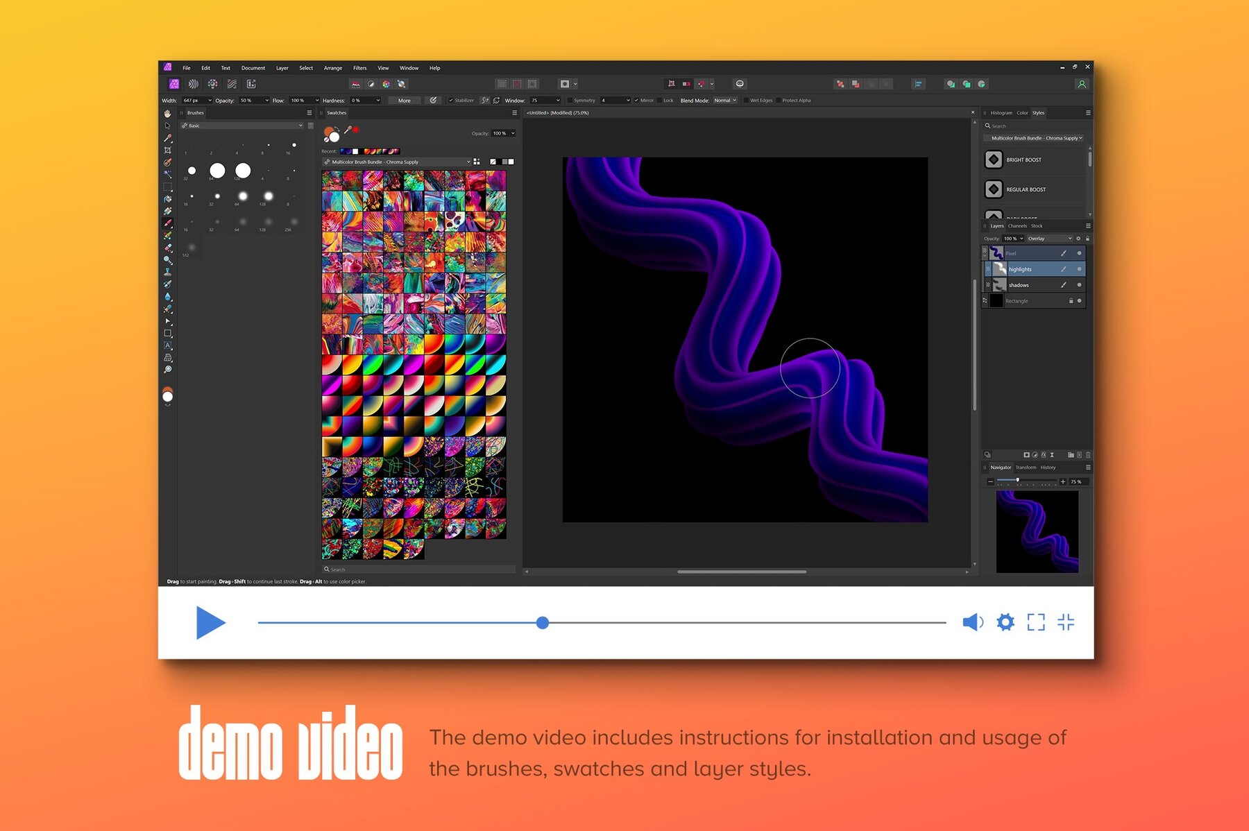 Gradial     Multicolor Brushes for Affinity 4