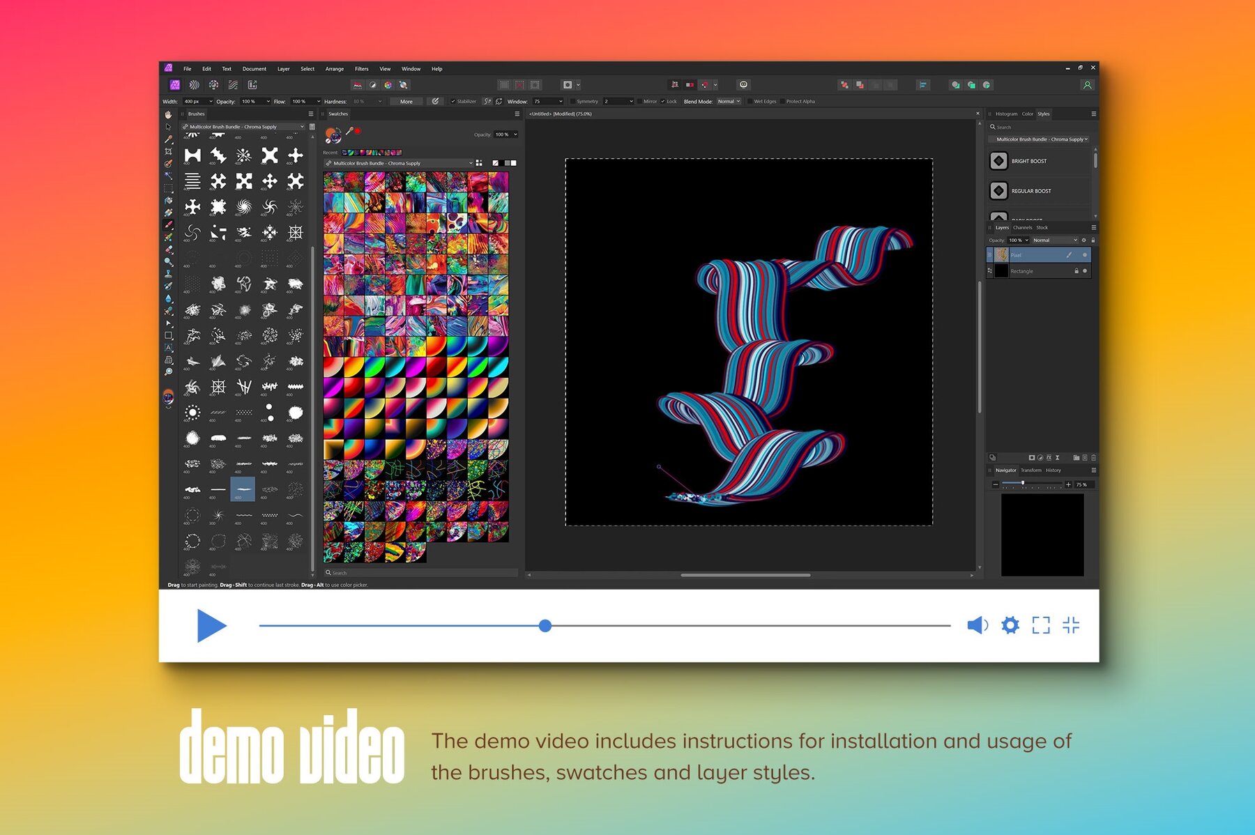 Painter     Multicolor Brushes for Affinity 4
