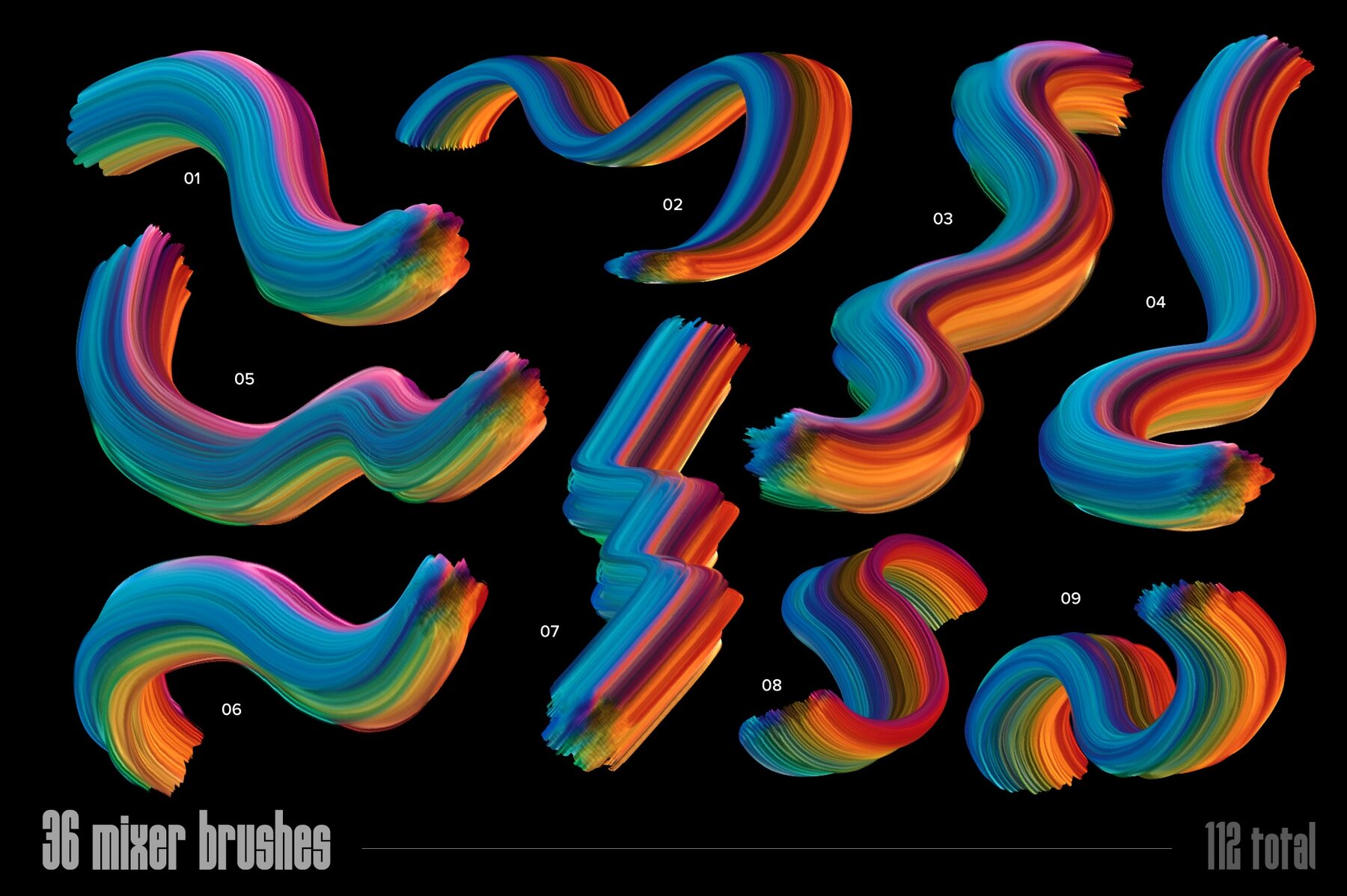 Multicolor Brush Bundle for Affinity 9