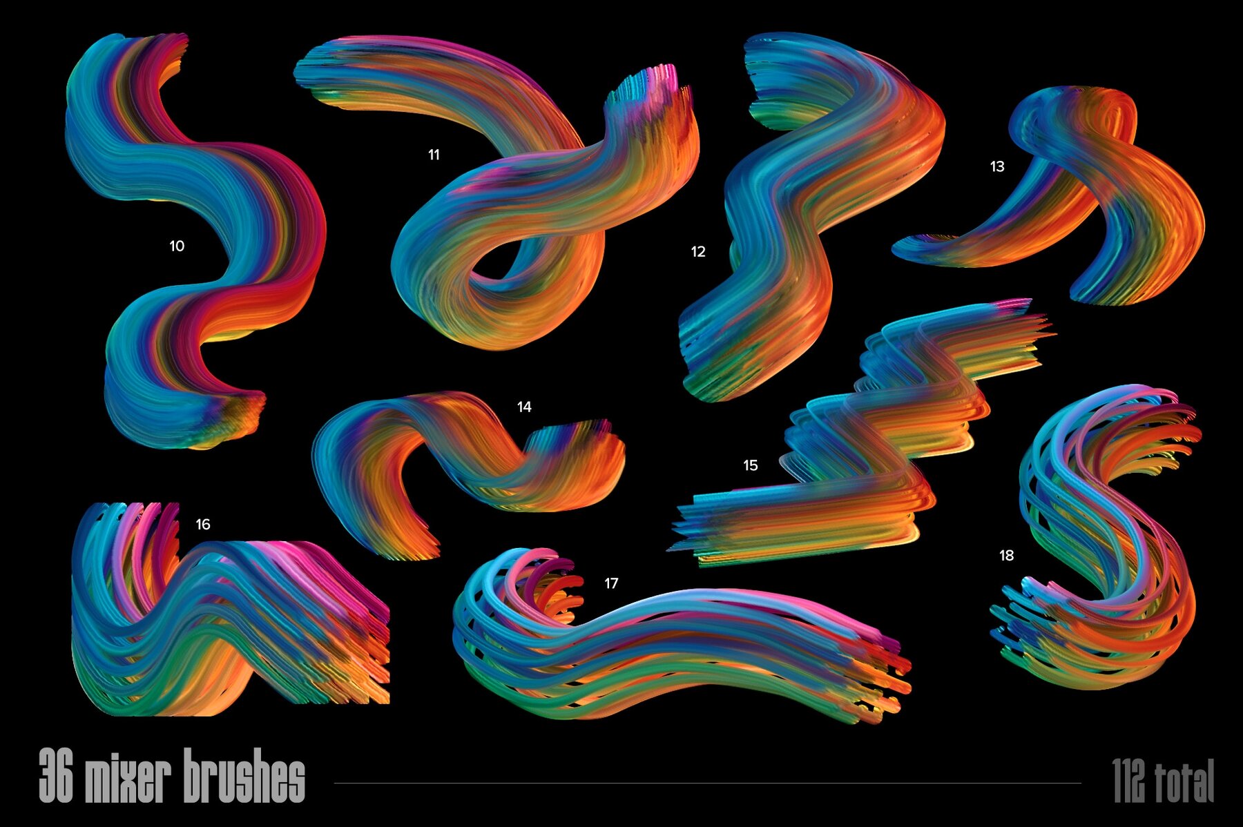 Multicolor Brush Bundle for Affinity 10