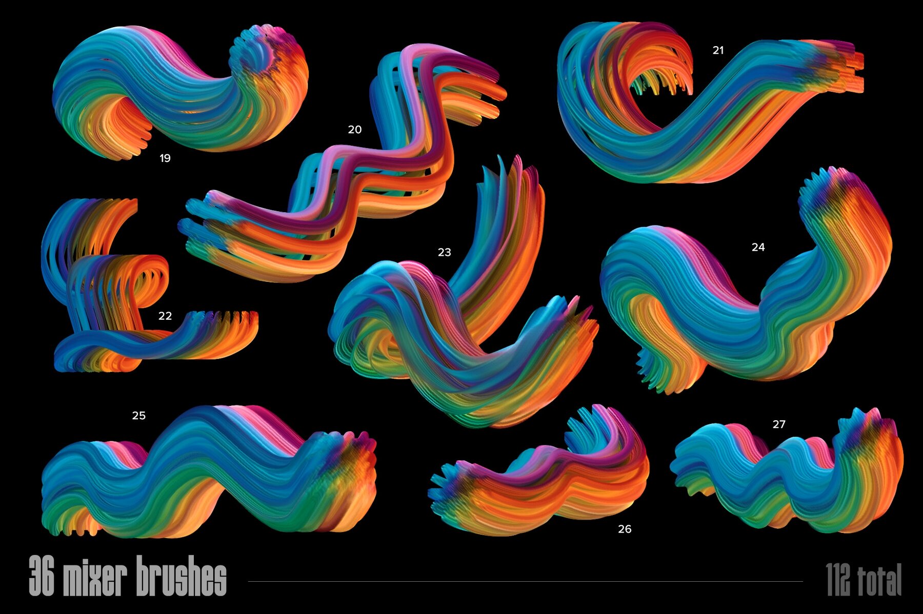 Multicolor Brush Bundle for Affinity 11