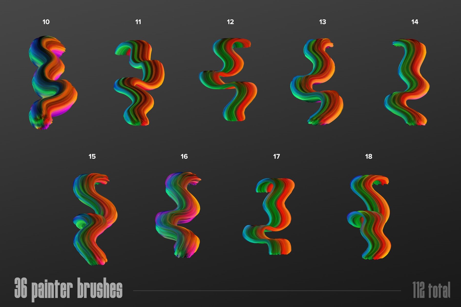 Multicolor Brush Bundle for Affinity 18