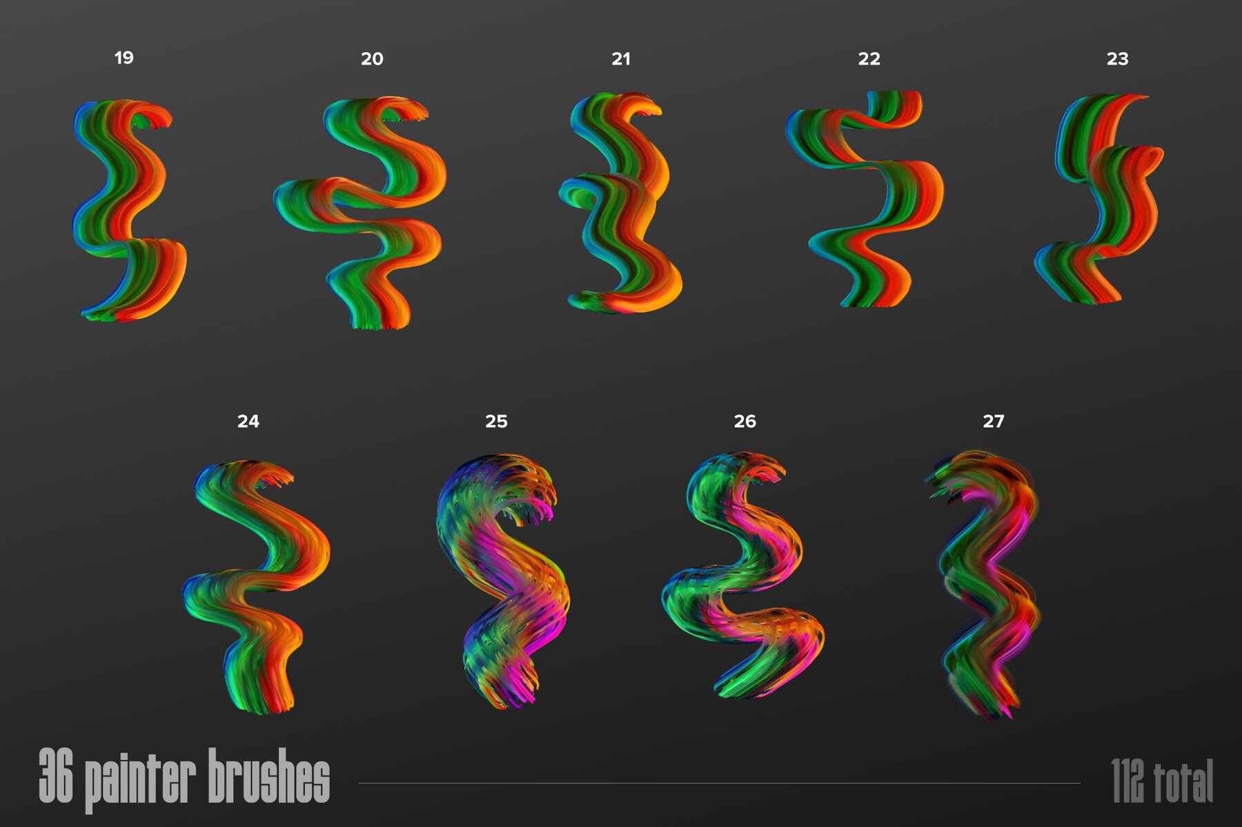 Multicolor Brush Bundle for Affinity 19