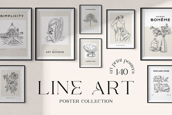 Line Art Prints Posters Graphics - YouWorkForThem